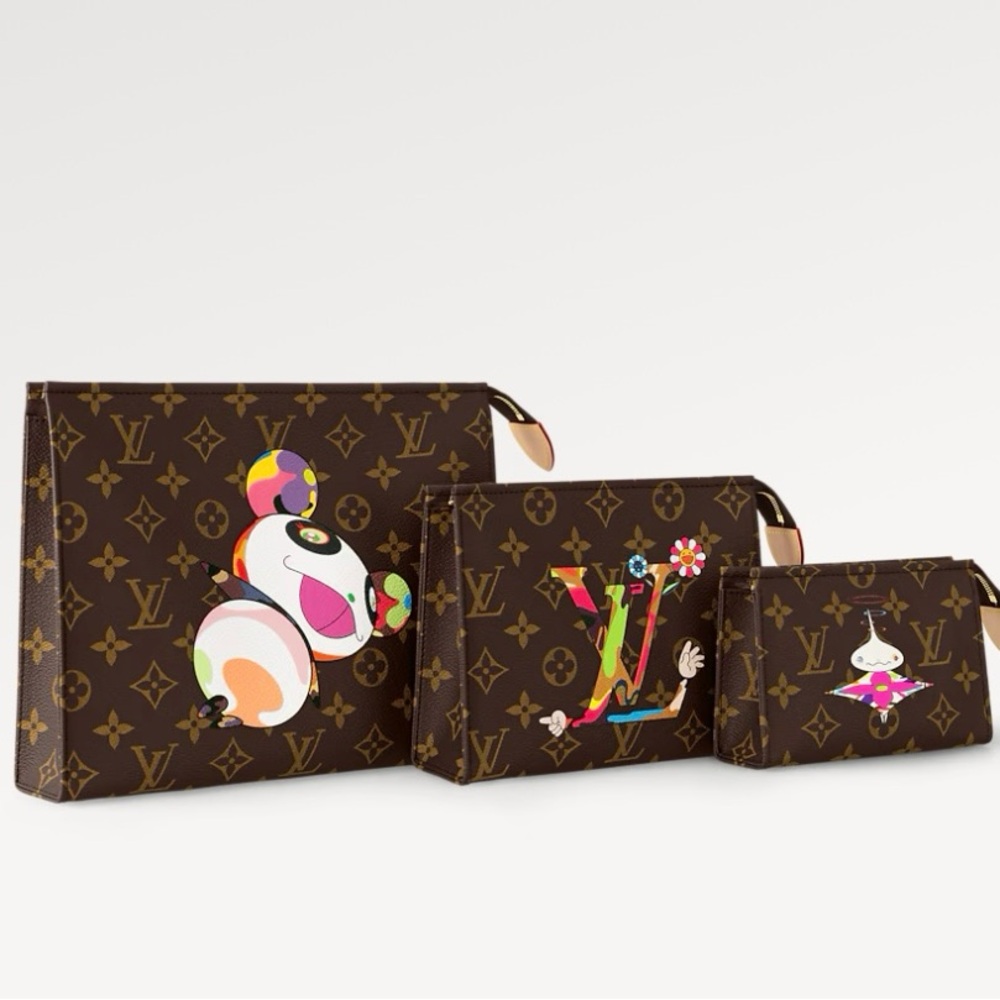 🎉🎉SOLD🎉🎉New LOUIS VUITTON x TAKASHI MURAKAMI 2025 LARGE Toiletry Pouch - Picture 10 of 11